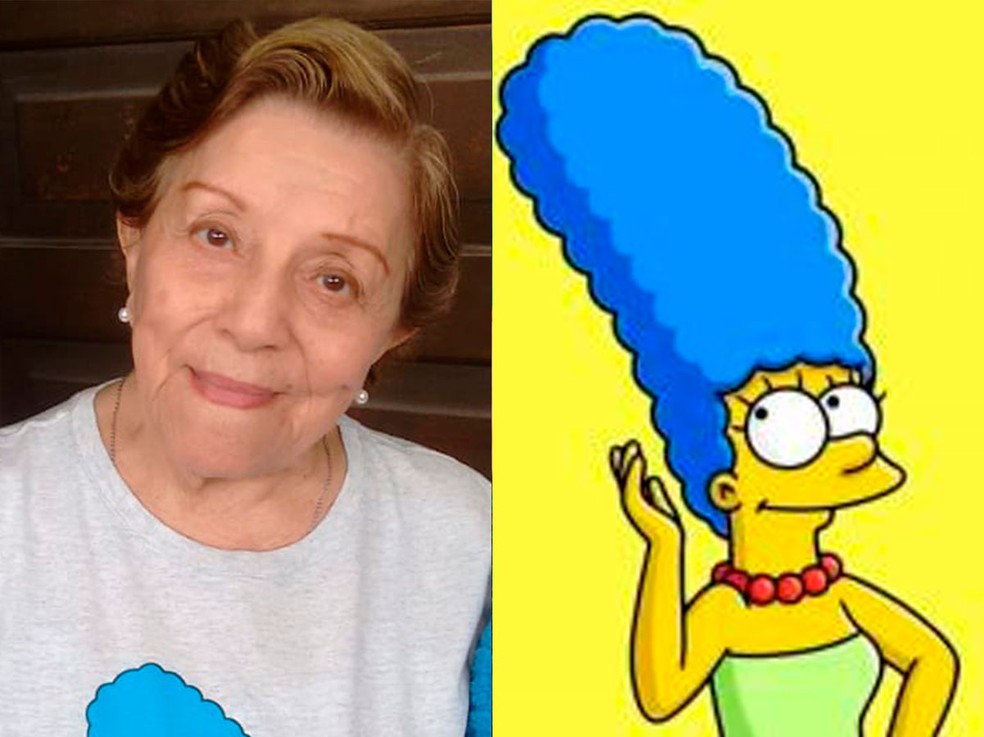 Selma Lopes, dubladora oficial de Marge Simpson no Brasil, é considerada a rainha da dublagem brasileira — Foto: Reprodução