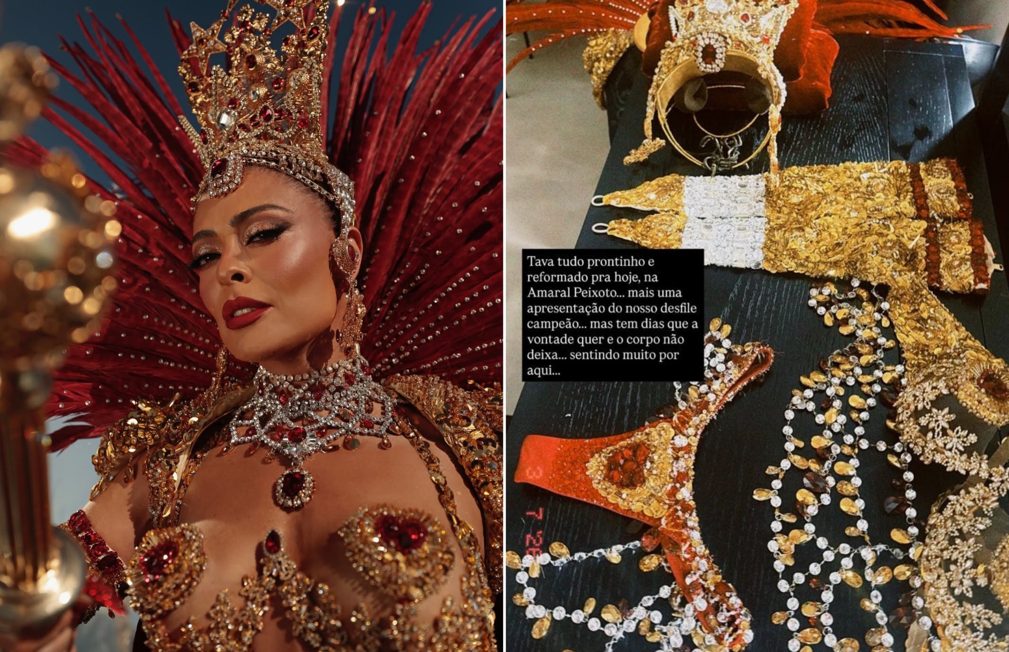 Juliana Paes não participa do desfile de vitória da Viradouro em Niterói: 'Corpo não deixa'