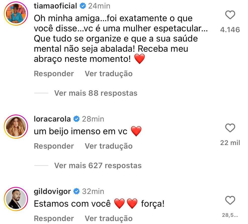Mani Reggo recebe apoio de famosos após desabafo no Instagram — Foto: Reprodução/Instagram