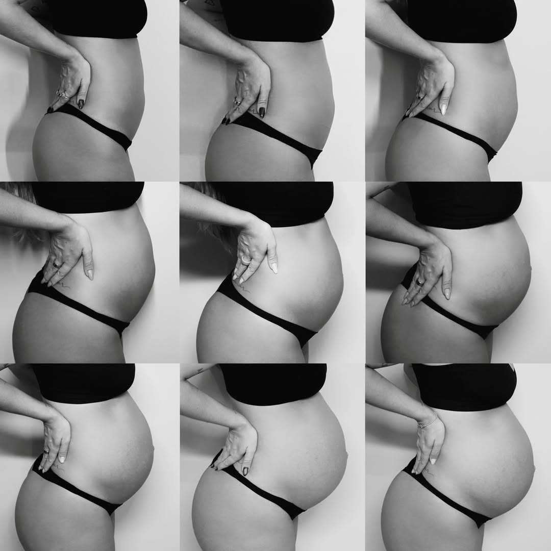 Lore Improta mostra evolução da barriga de gravidez de seu segundo filho, Levi