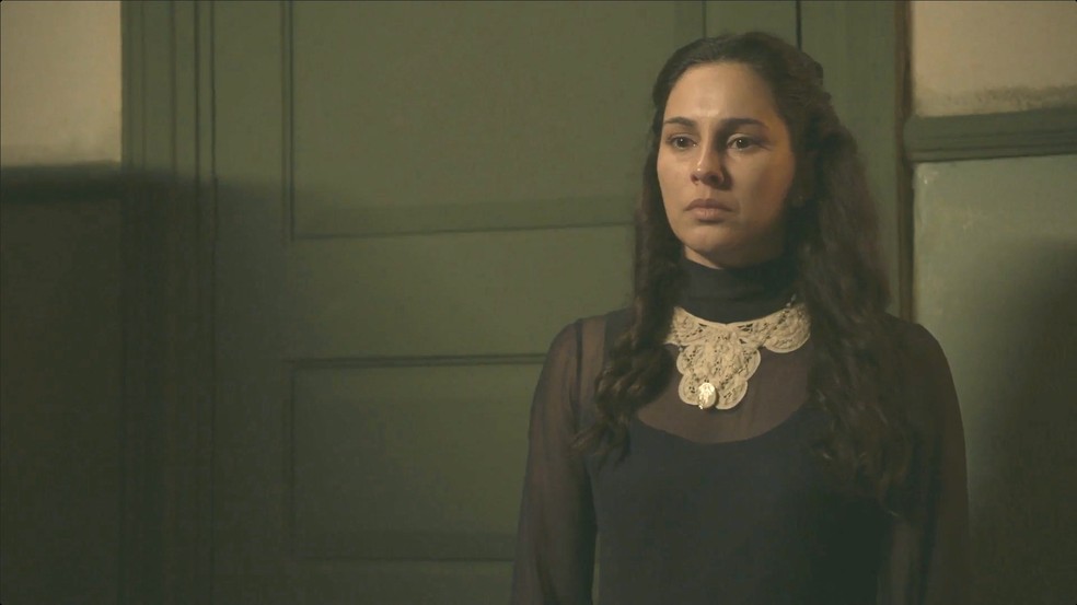 Viriato confronta Belmira sobre segredo de Diógenes — Foto: Reprodução/TV Globo