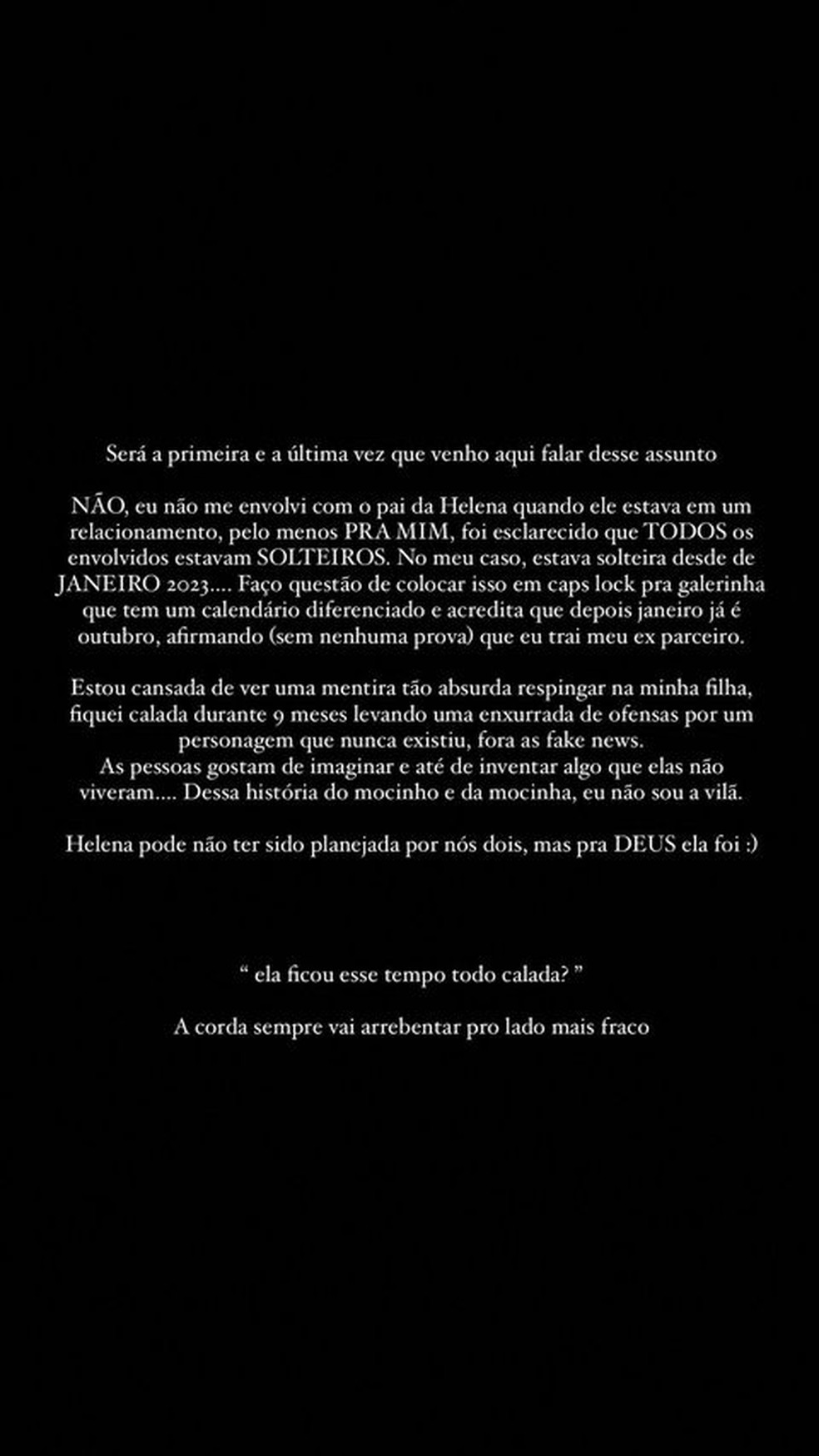 Amanda Kimberlly, mãe de Helena, suposta terceira filha de Neymar — Foto: Reprodução/Instagram