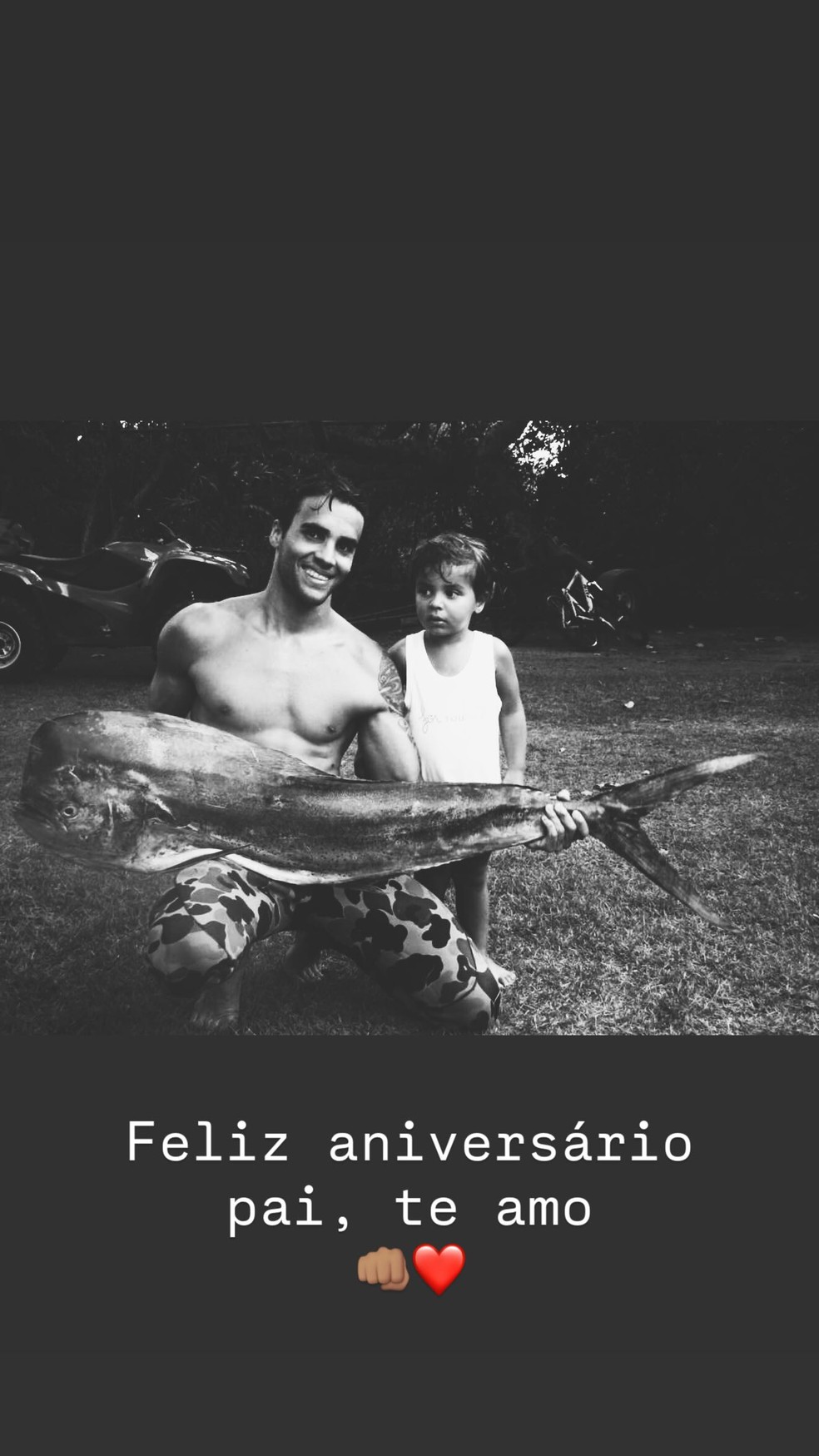 Marcelo Sangalo celebre anivers&aacute;rio do pai &mdash; Foto: Instagram