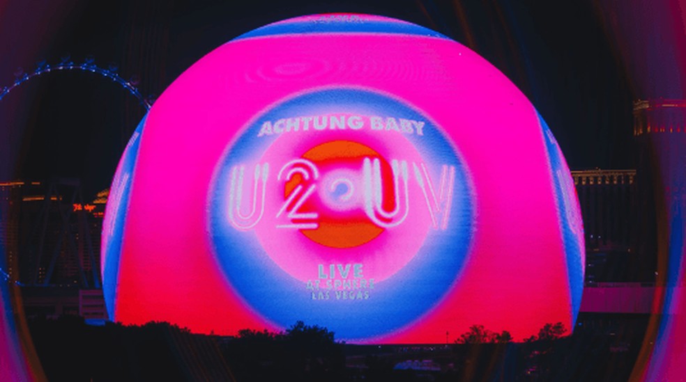 Ingressos para show de U2 em esfera de Las Vegas custam até R$ 59 mil — Foto: Divulgação/Site Oficial