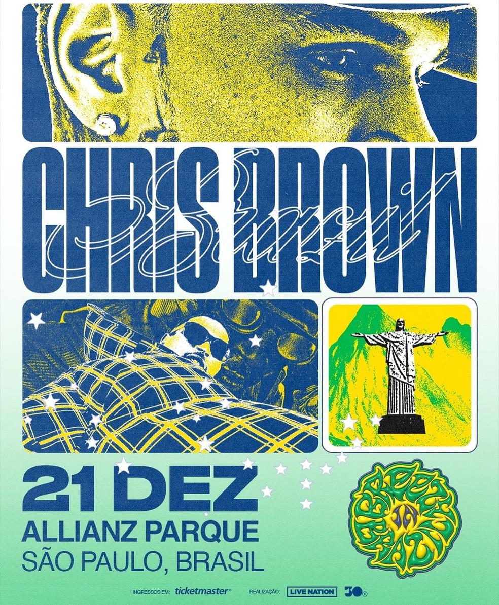 Chris様ページ Chris Brown anuncia que fará show único em São Paulo em dezembro