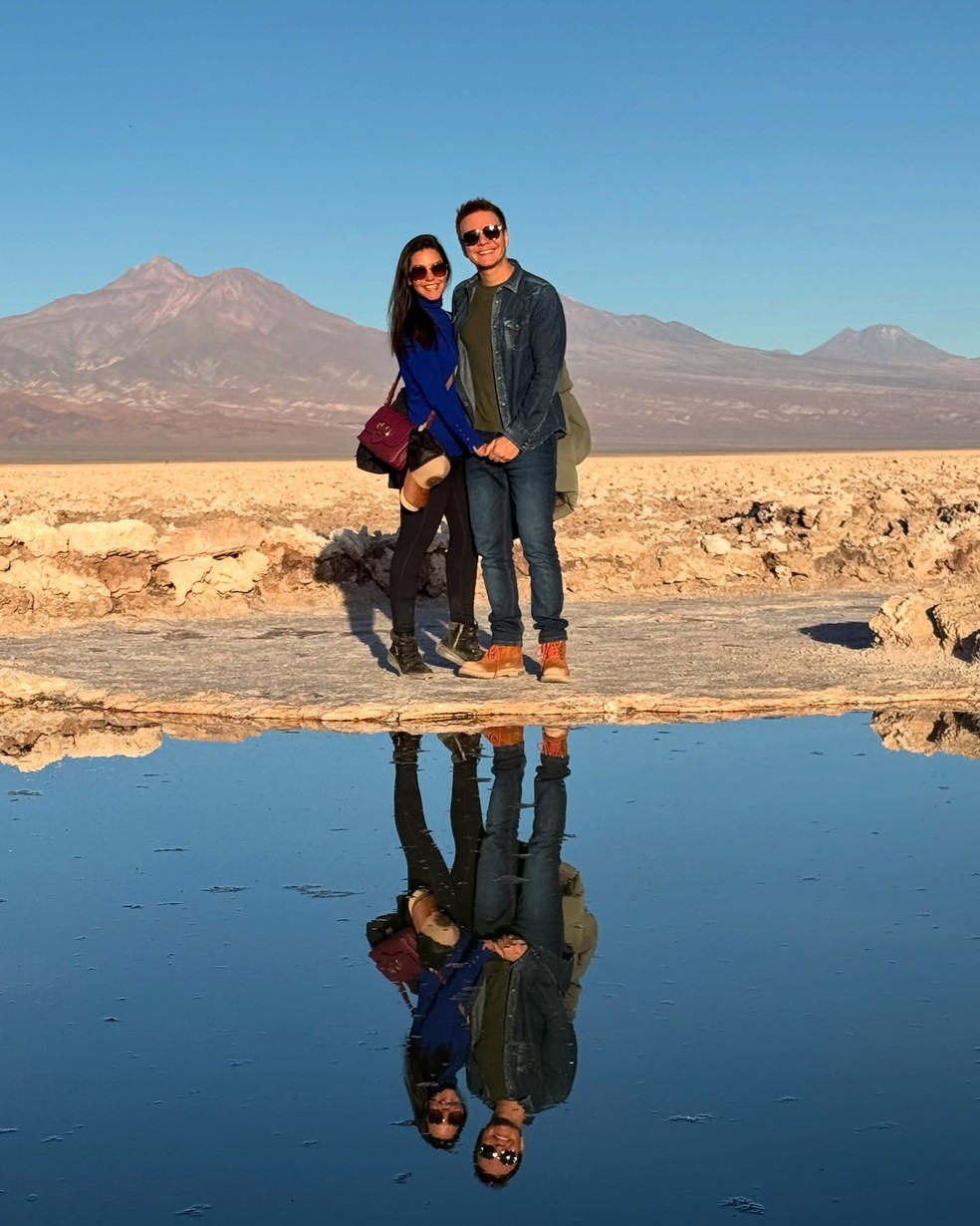 Thais Fersoza e Michel Teló no Atacama | Foto: Reprodução