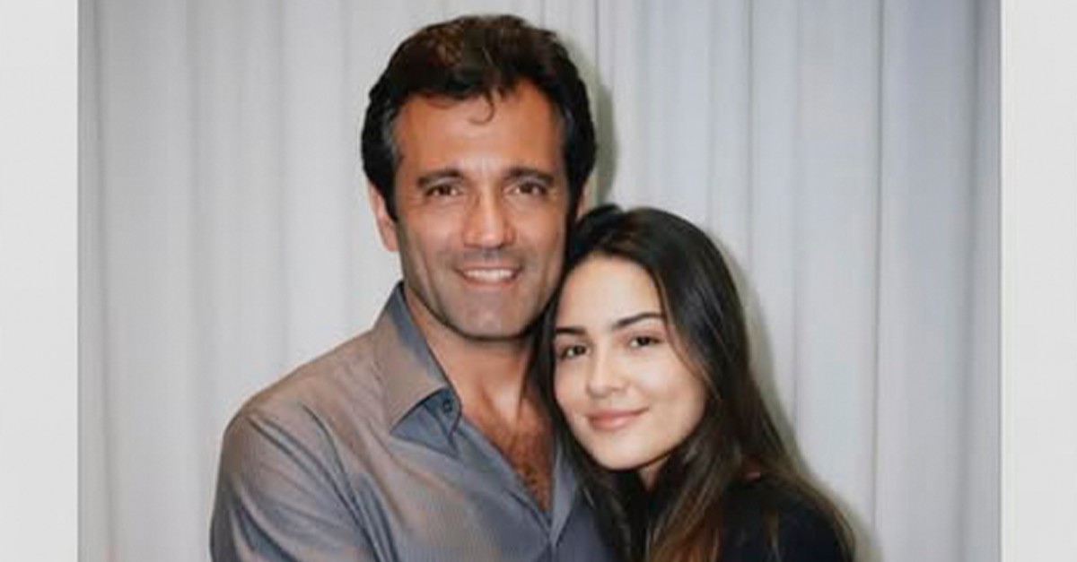 Giullia Buscaccio se emociona com foto feita por IA ao lado de Domingos Montagner