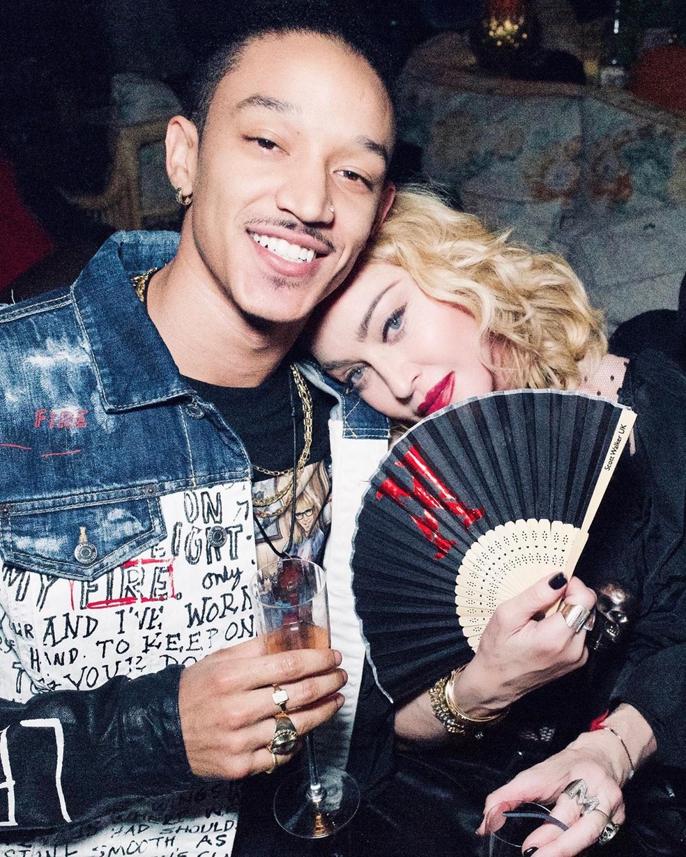 Madonna e o namorado, Ahlamalik Williams — Foto: Reprodução/Instagram