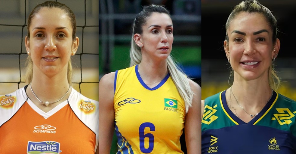 Antes e depois de Thaisa Daher, do vôlei, impressiona — Foto: Reprodução/Osasco Voleyball/Reuters/Mauricio Val/CBV