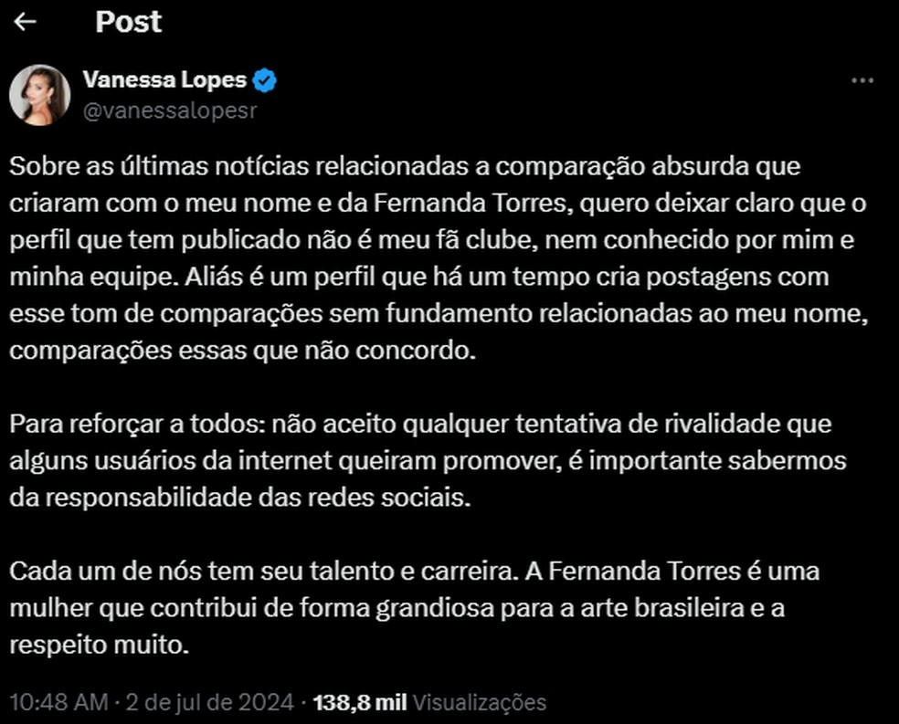 Vanessa Lopes — Foto: Reprodução/Instagram