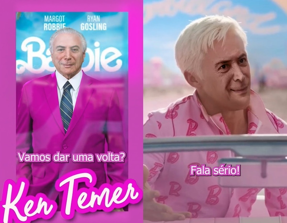 Ex-presidente Michel Temer viraliza ao 'virar' Ken da Barbie: 'Barbie-me-ei' | Viralizou | gshow