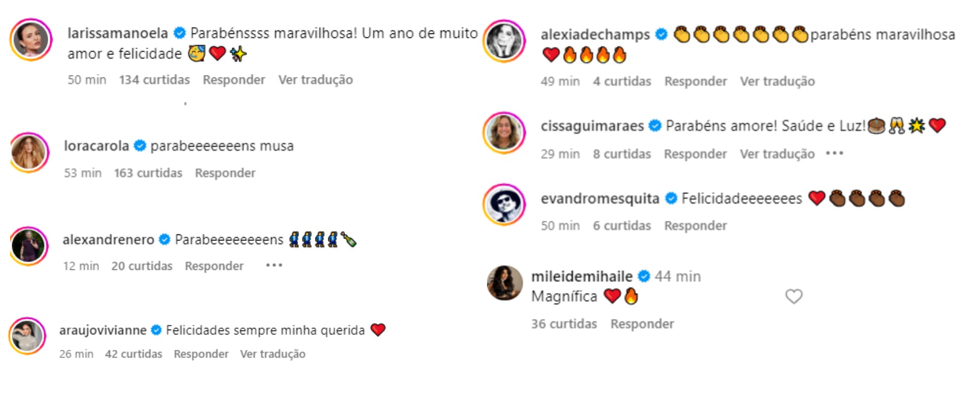 Paolla Oliveira completa 43 anos e recebe homenagens de famosos nas redes sociais