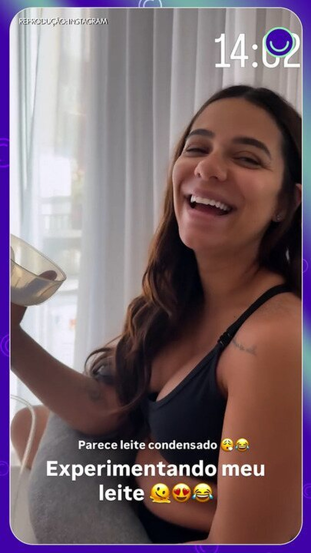 Key Alves experimenta próprio leite após parto: 'Não é ruim'