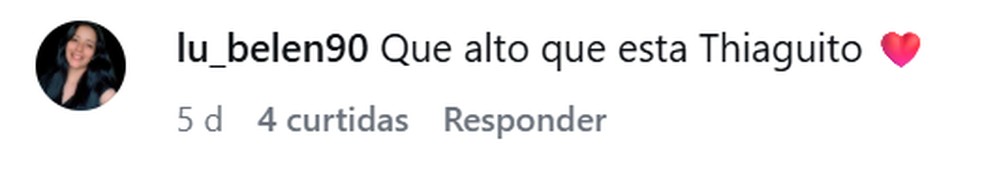 Comentário sobre o primogênito de Messi — Foto: Reprodução/Instagram