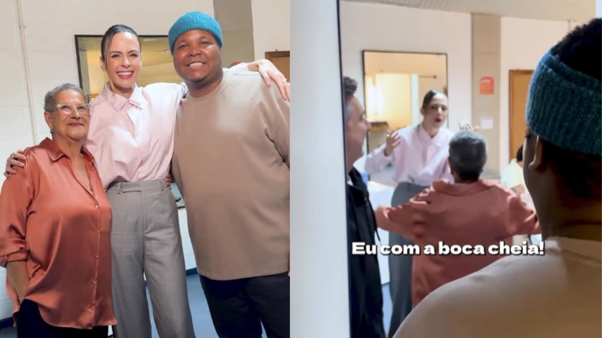 Luciano Huck mostra bastidores de encontro entre Ana Paula, Dona Geralda e Ronan