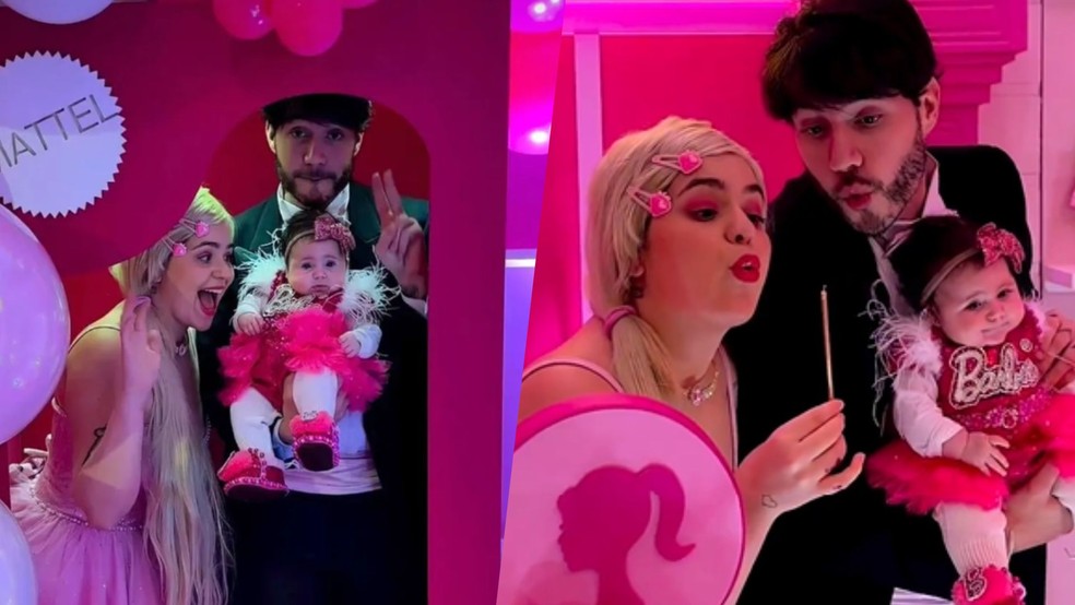 Viih Tube e Eliezer fazem mêsversário com tema Barbie para Lua: 'Nossa mini Barbie' — Foto: Instagram