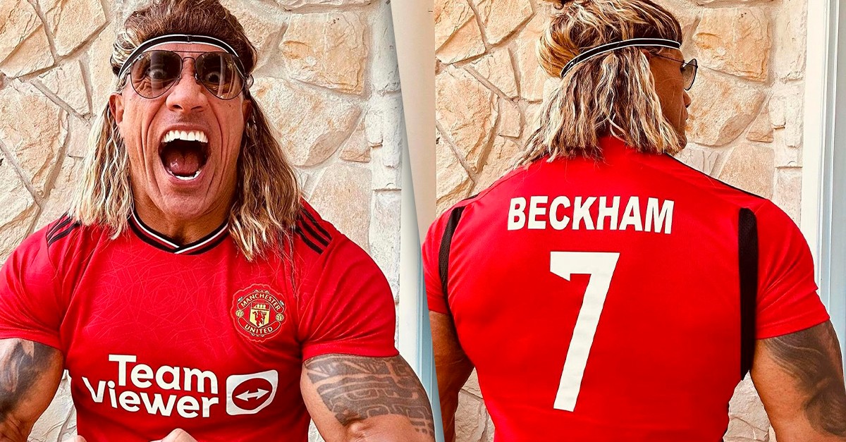 The Rock se fantasia de David Beckham e ganha elogio de ex-jogador | Gshow
