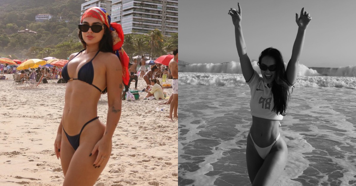 Larissa Santos abre álbum de fotos de biquíni no Rio e encanta seguidores: 'Tipo mulherão'