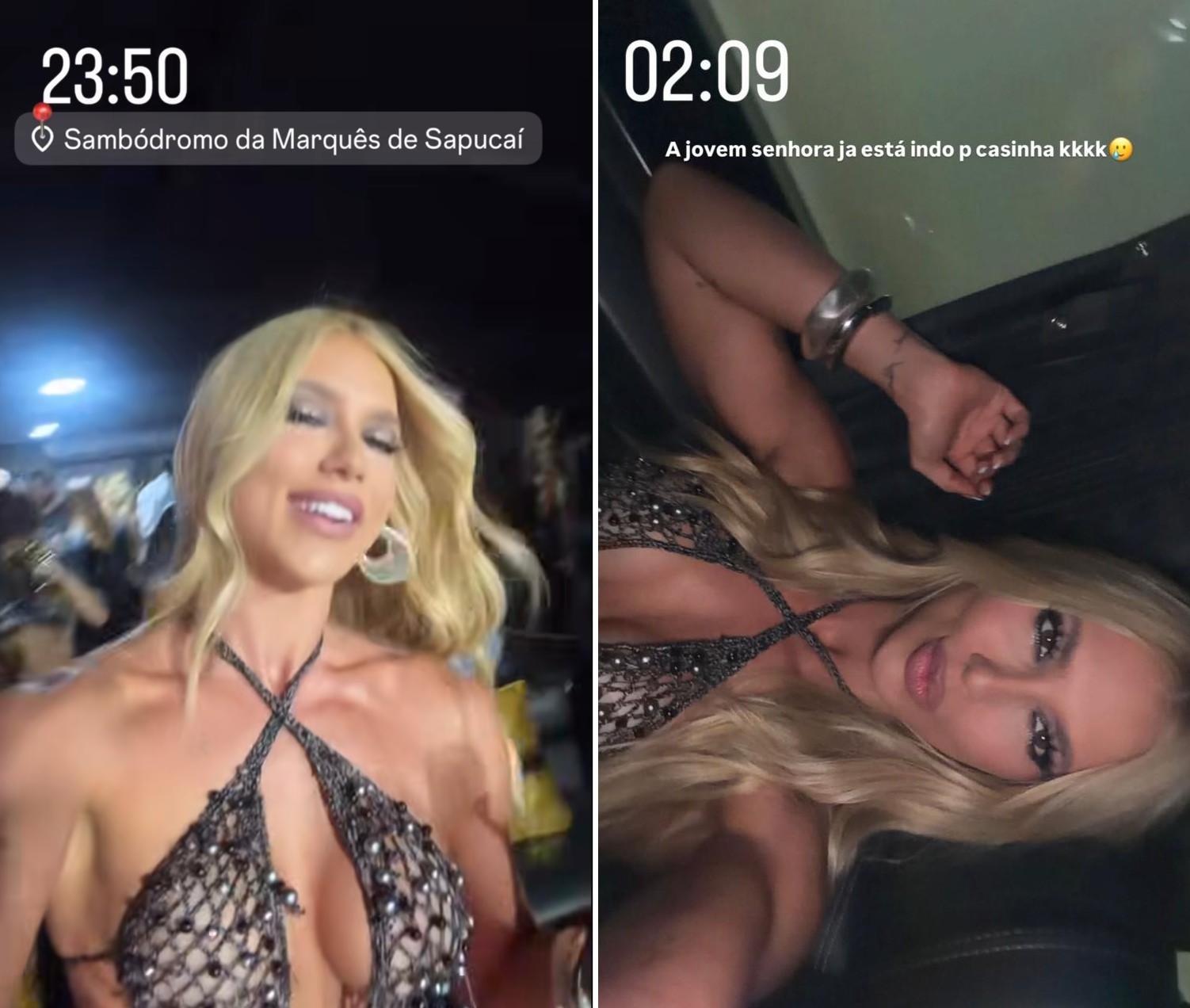 Virginia Fonseca vai embora na metade Desfile das Campeãs: 'Jovem senhora indo pra casinha'