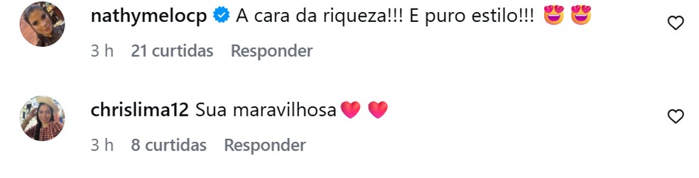 Fãs elogiam a publicação da ex-BBB Jordana — Foto: Reprodução/Instagram
