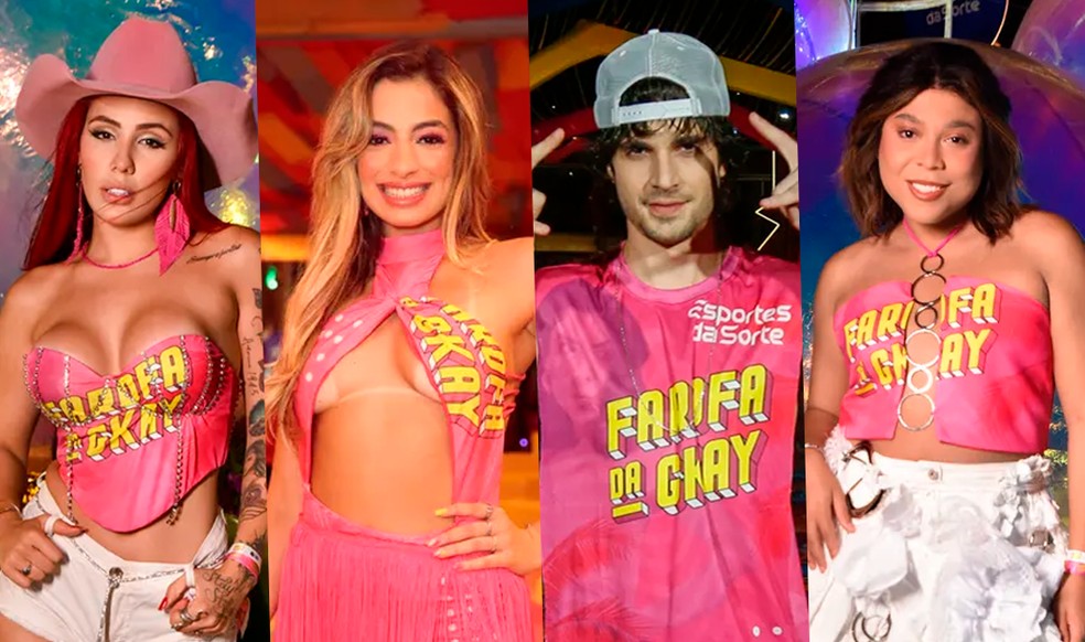 Famosos deram tudo nos abadás — Foto: agnews