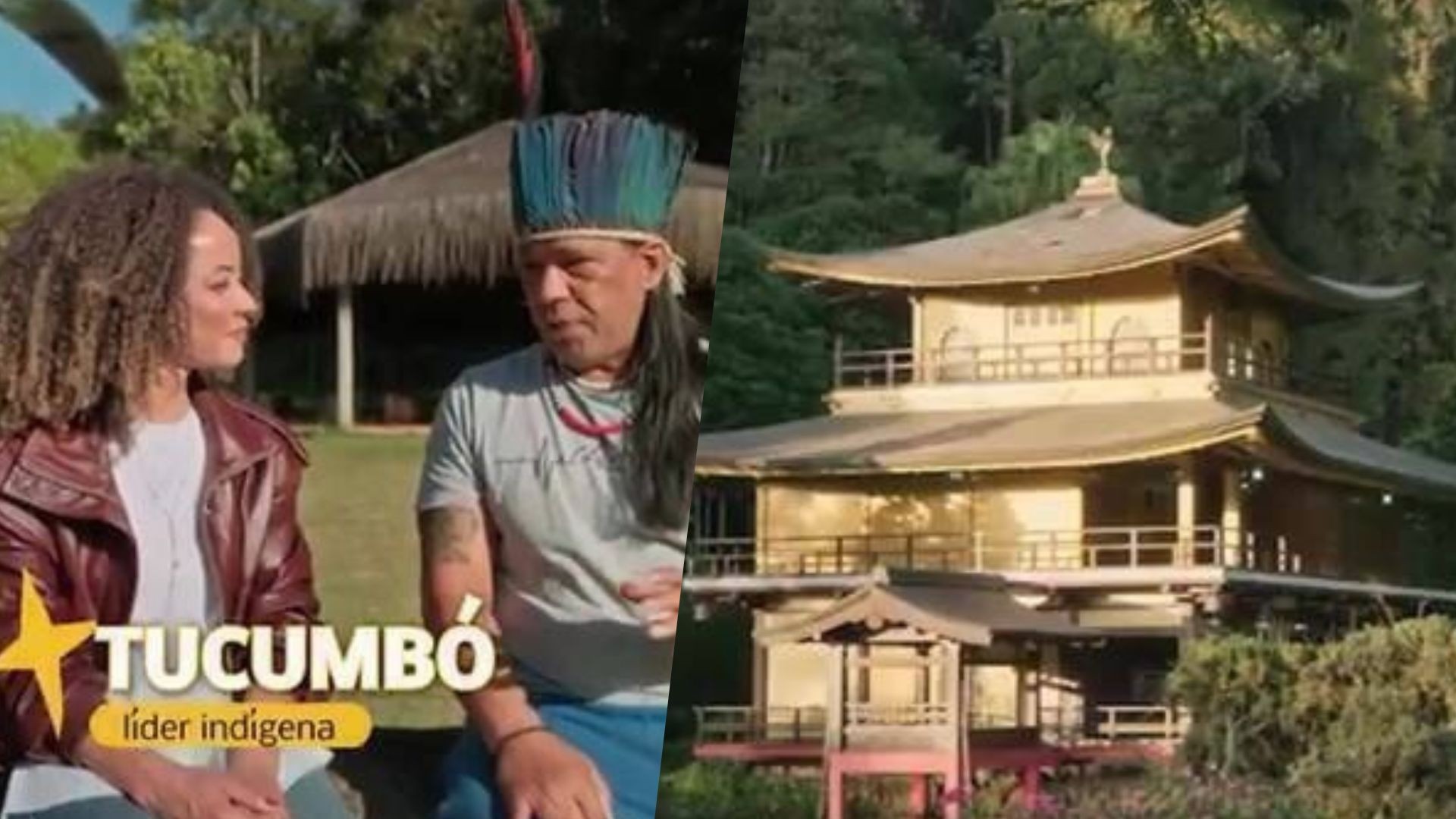 Imagem do Parque do Povo em Itapecerica da Serra com elementos culturais indígenas e japoneses