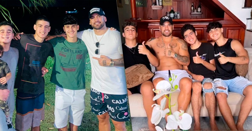 Ex-BBB Hadson Nery apresenta 'novo' filho à família — Foto: Reprodução/Instagram