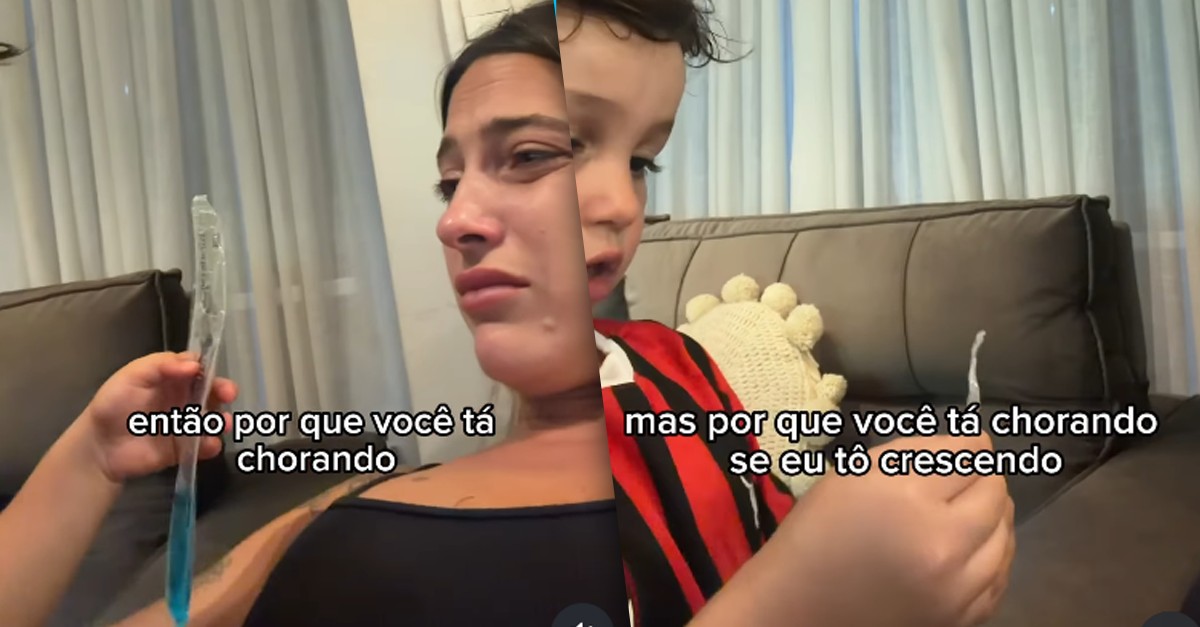 Tati Dias, namorada de Lauana Prado, chora com filho crescendo, é amparada por ele e vídeo emociona web