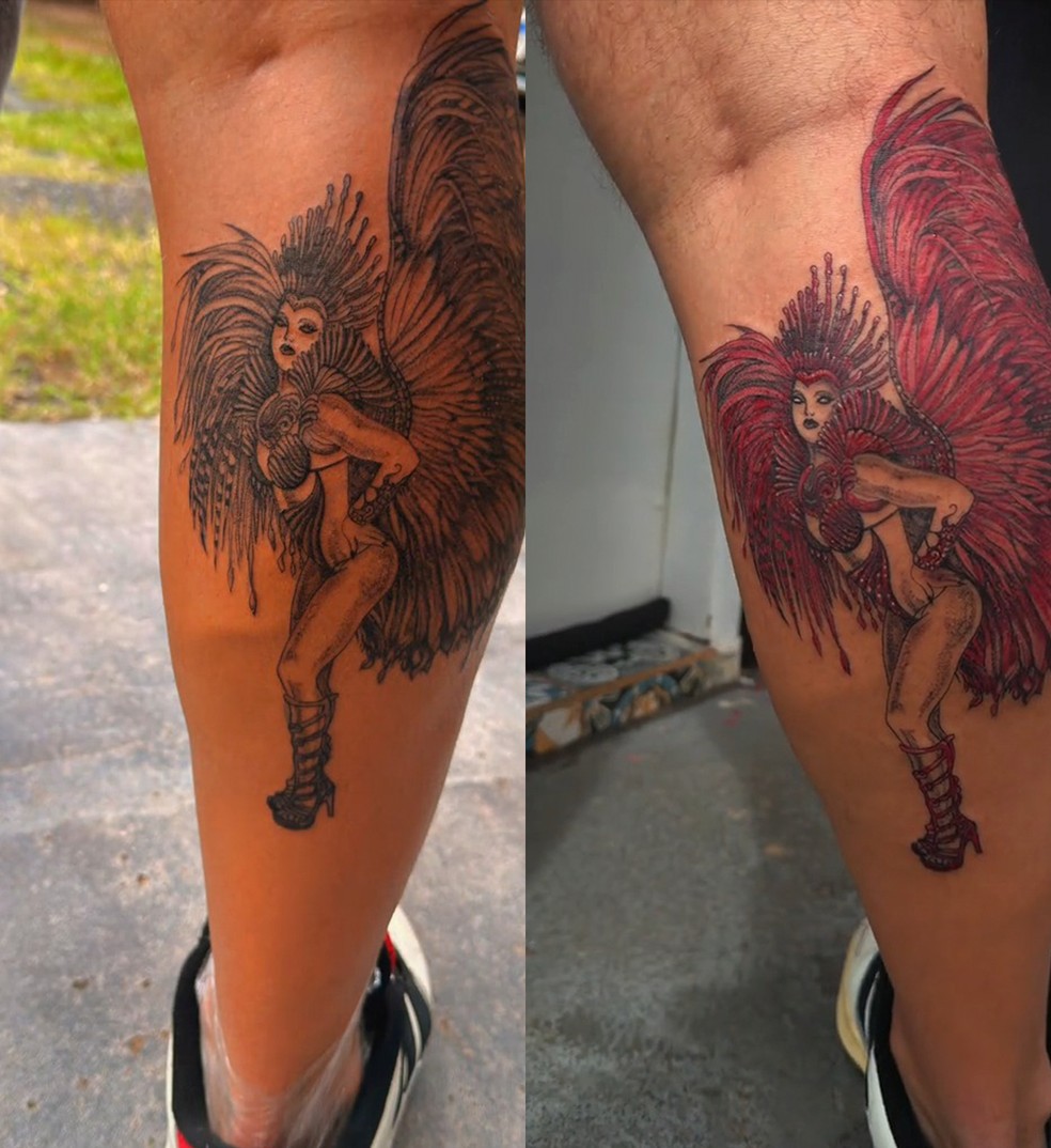 Fã de Virginia Fonseca surpreende com tatuagem gigante da influenciadora — Foto: Reprodução/TikTok