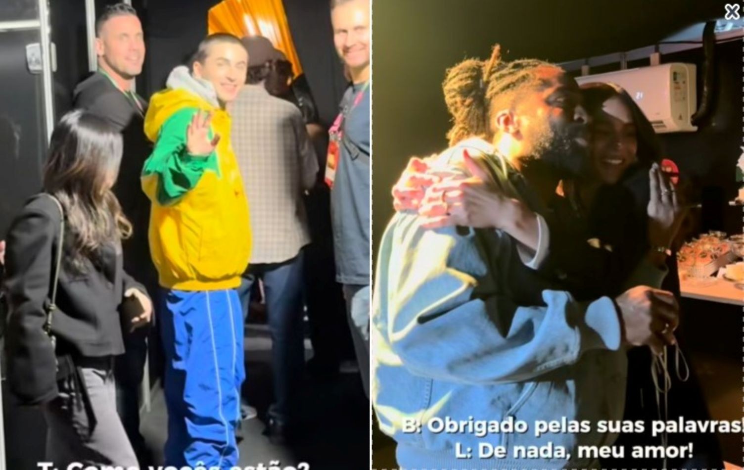 Lázaro Ramos encontra Bruna Marquezine e Timothée Chalamet na CCXP