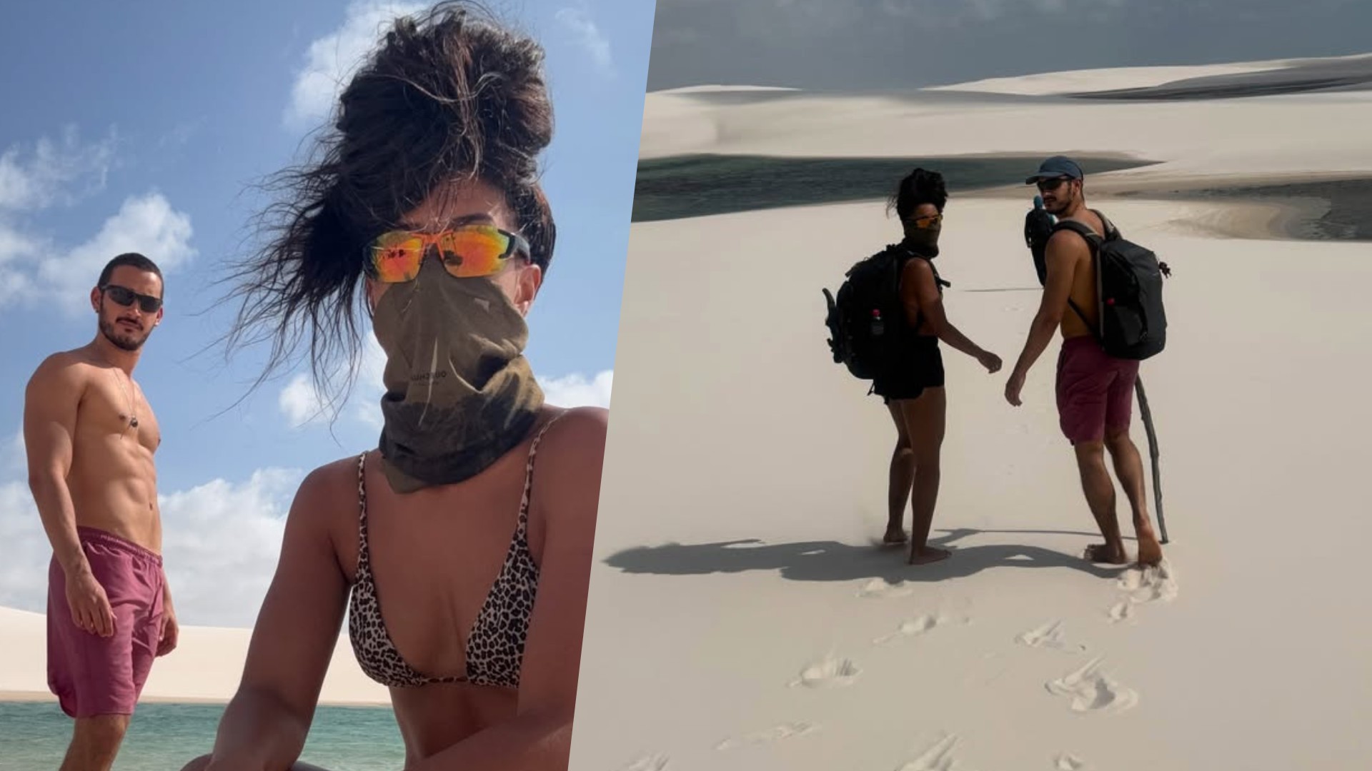 Filipe Bragança e Ramille curtem férias nos Lençóis Maranhenses após fim das gravações de Coração Acelerado | Gshow