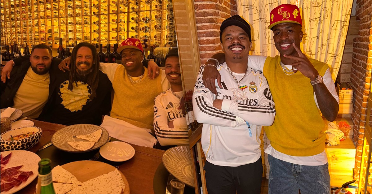 Vini Jr. comemora vitória do Real Madrid ao lado de familiares de Bob Marley e ganha elogios: 'Um dos maiores'