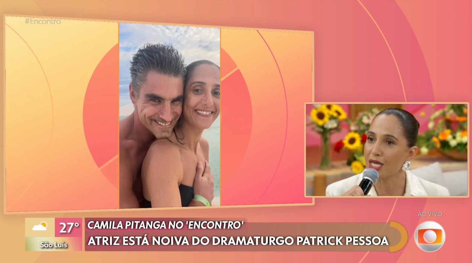 Camila Pitanga se emociona ao falar de noivo, Patrick Pessoa, e revela planos do casamento