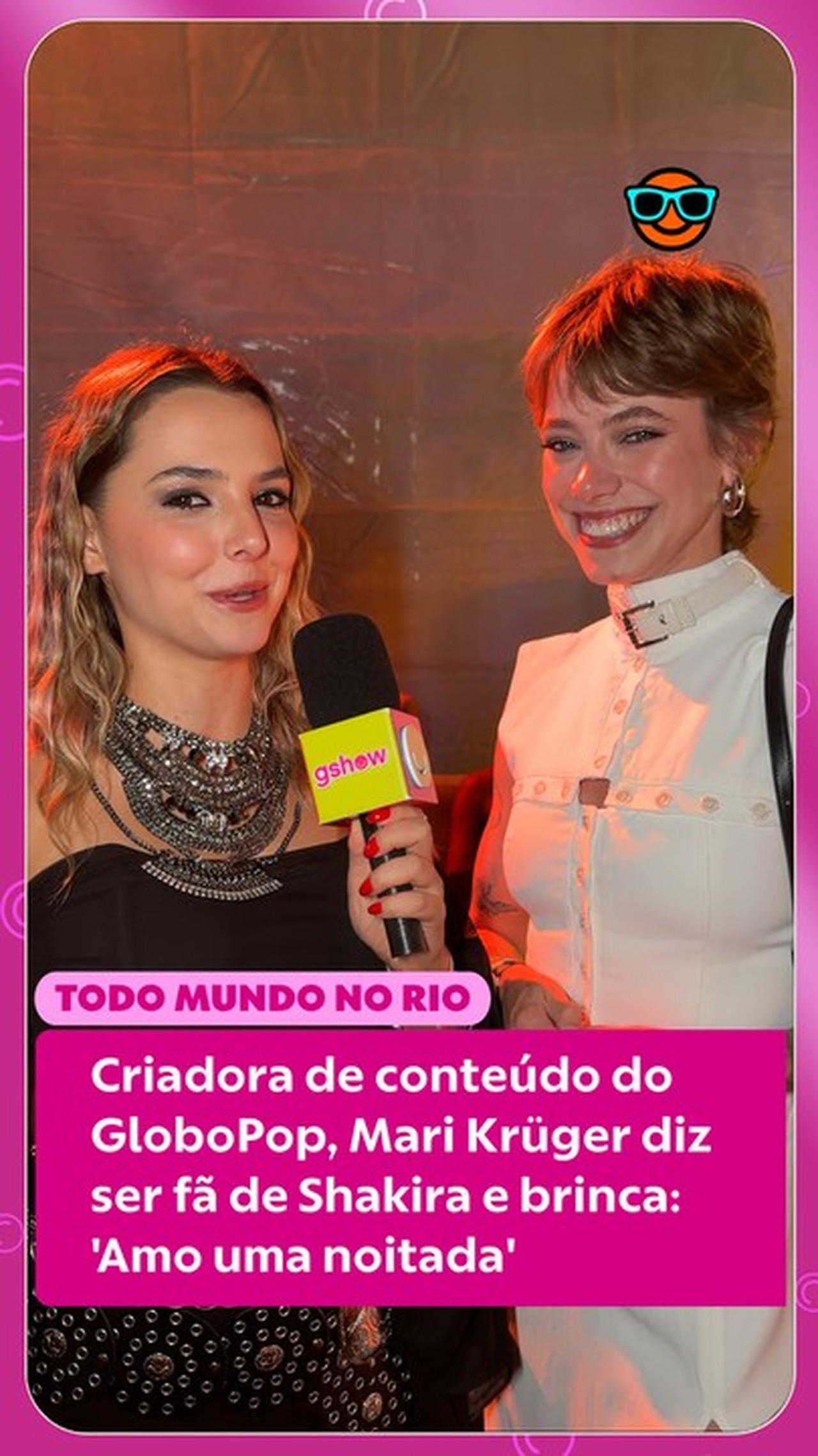Criadora de conteúdo do GloboPop, Mari Kruger entrega ser fã de Shakira e brinca: 'Amo uma noitada'