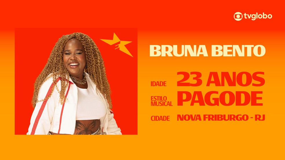 Bruna Bento é candidata do Pagode do Estrelas da Casa — Foto: Globo