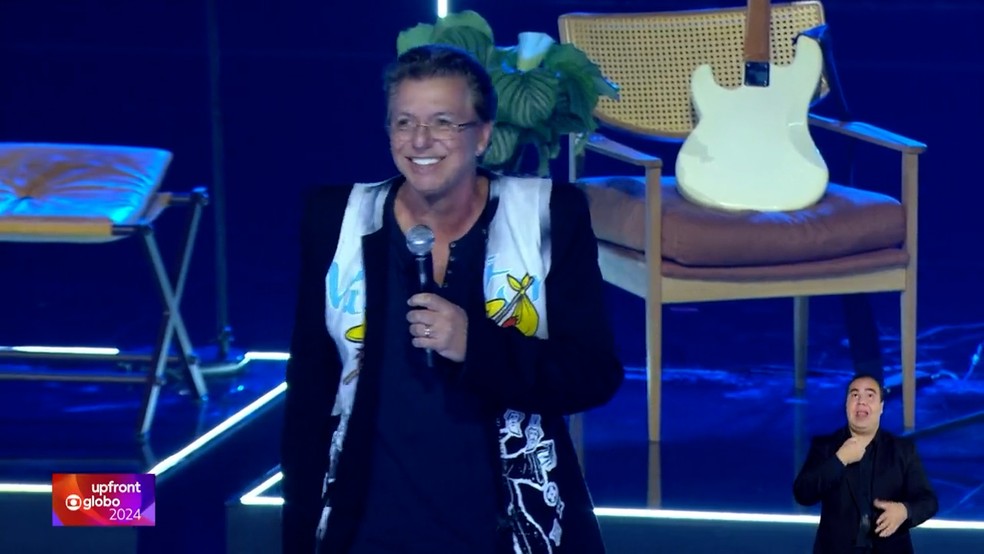 Boninho no Upfront 2024 � Foto: Globo