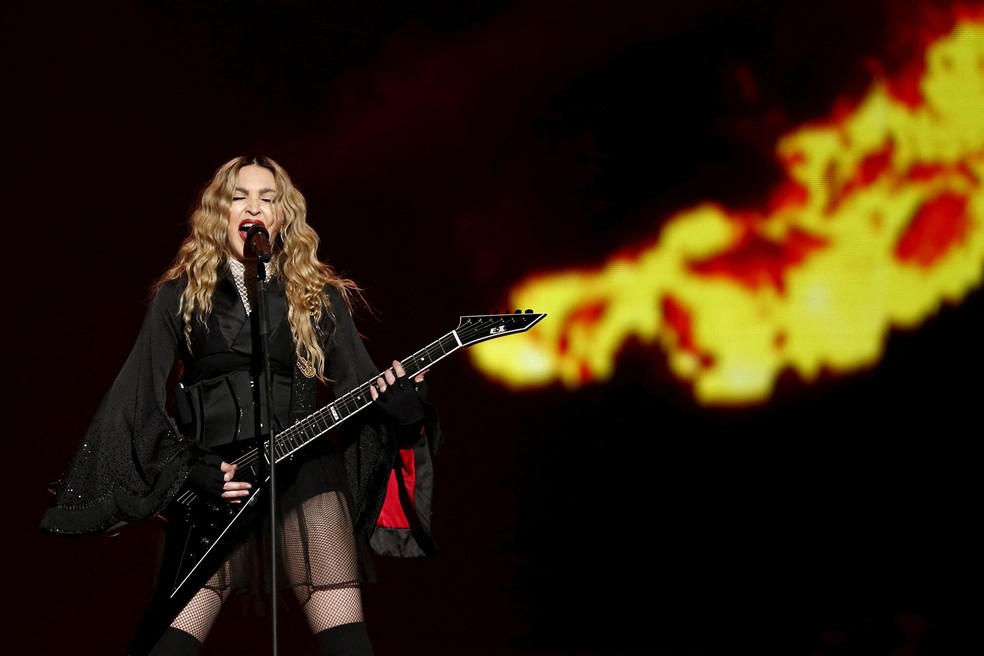 Madonna na "Celebration Tour", em Londres — Foto: REUTERS/Benoit Tessier/File Photo