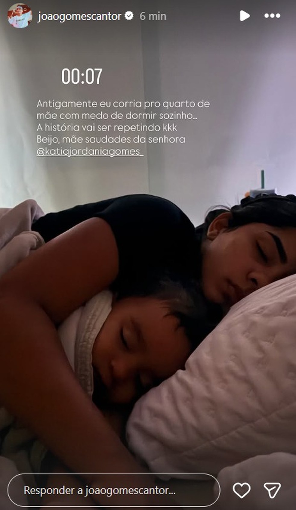 João Gomes compartilha momento fofo — Foto: Reprodução/Instagram