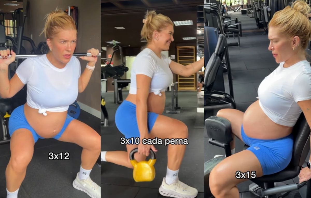 Lore Improta mostra rotina de treino na reta final da gravidez de Levi: 'Isso é uma vitória gigante para mim'