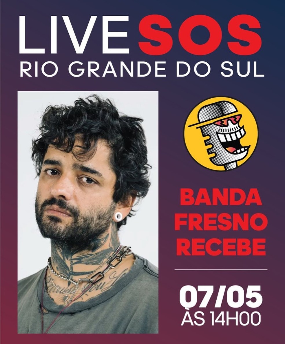 Lucas da Fresno e Podpah organizam live em apoio à população do Rio Grande do Sul — Foto: Reprodução/Instagram