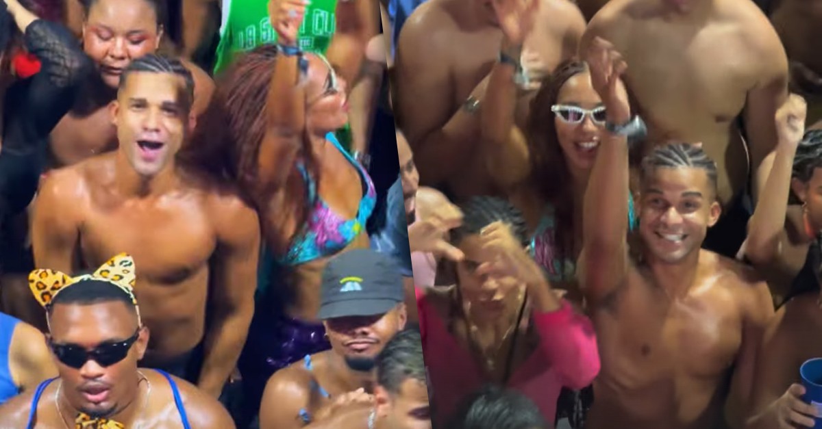 Lucas Leto e Aline Maia vão para o meio da multidão no Carnaval de Salvador: 'Que noite, meus amigos'