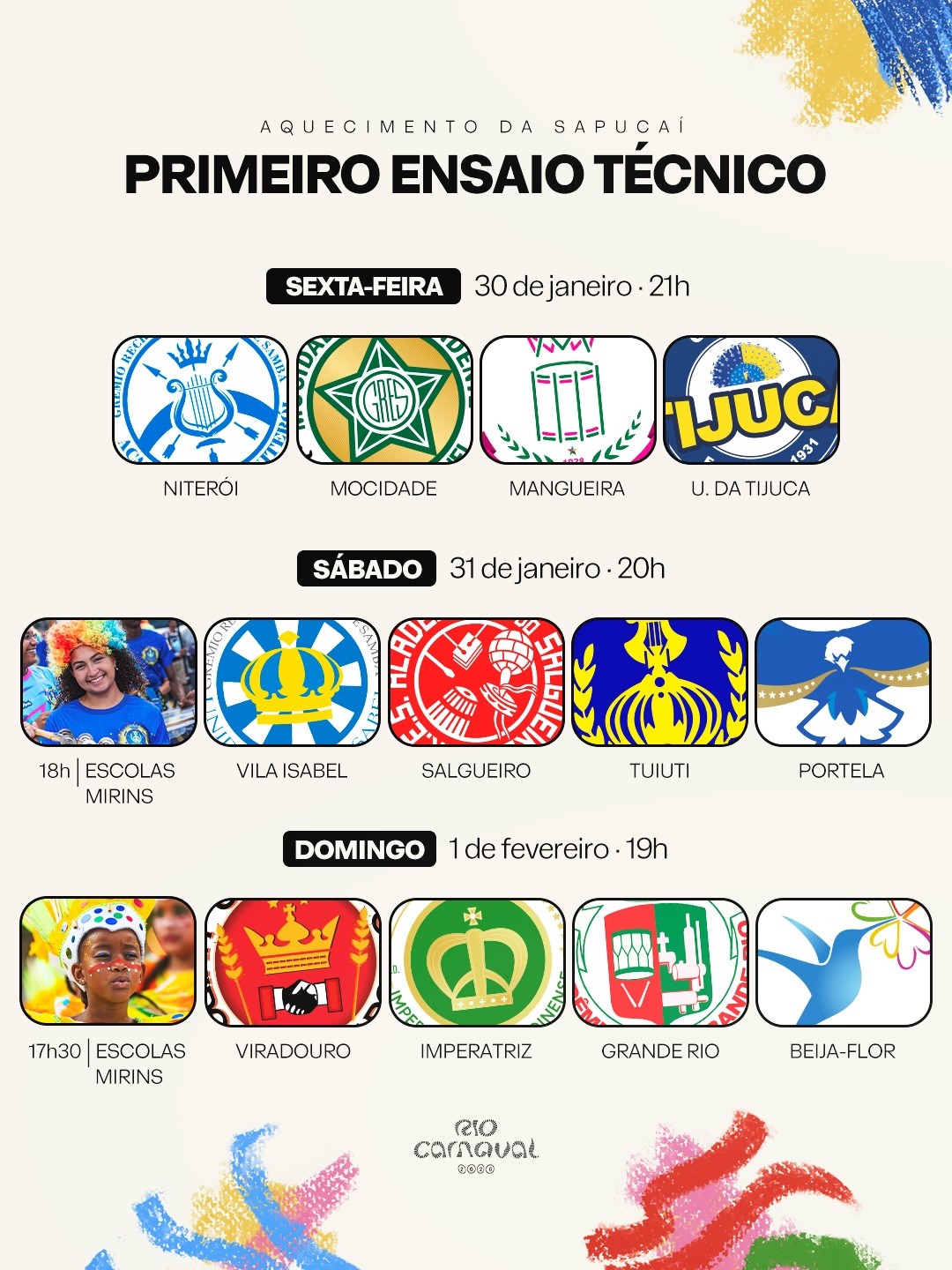 Liesa divulga cronograma dos ensaios técnicos para o Carnaval do Rio em 2026; confira!