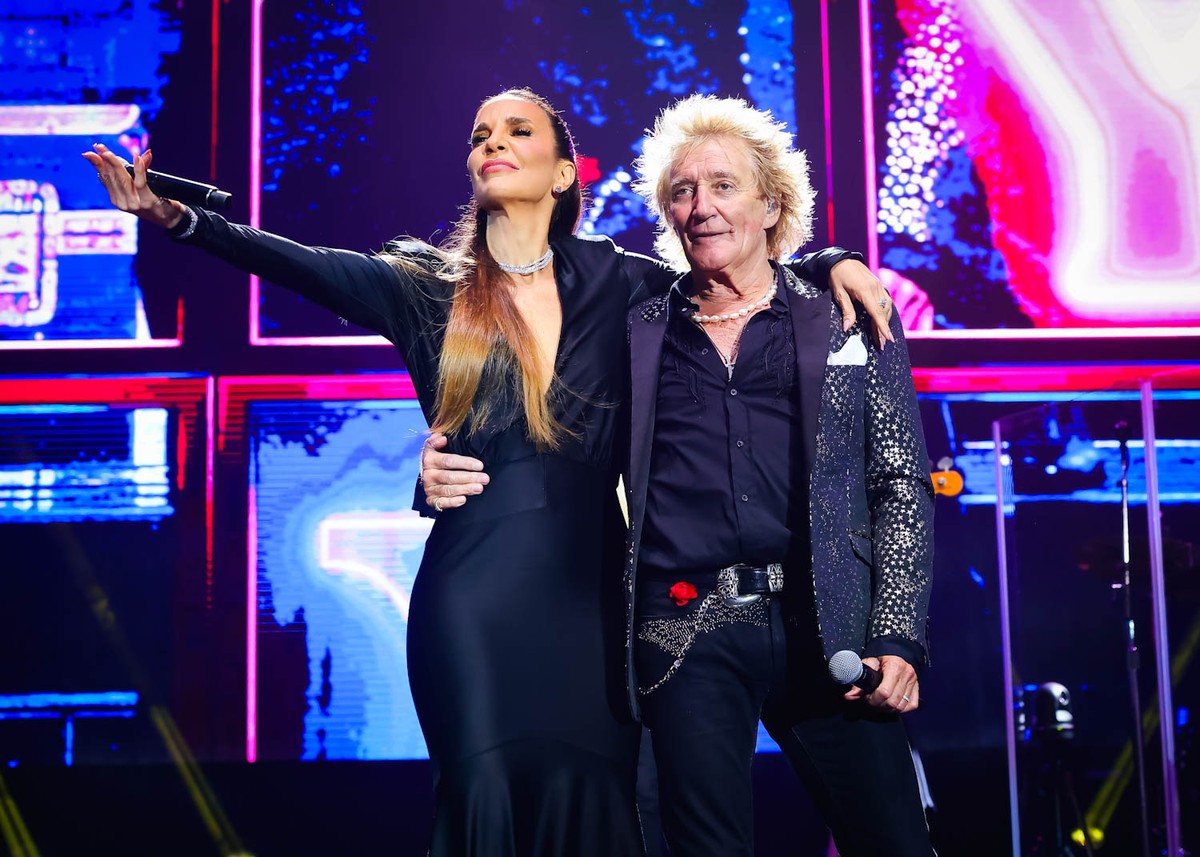Ivete Sangalo comemora show com Rod Stewart: Noite inesquecível | Famosos  | gshow
