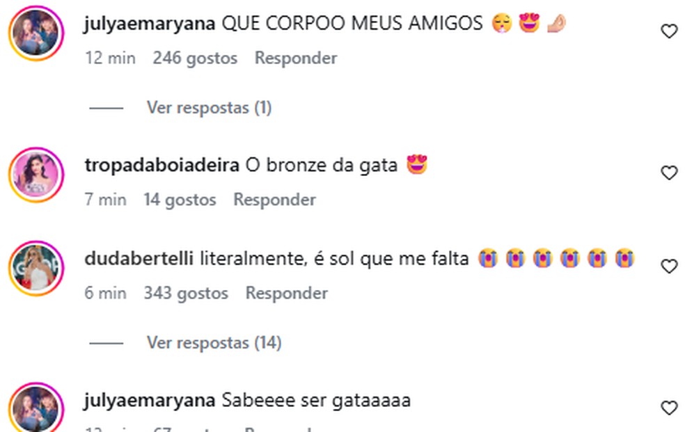 Ana Castela aproveita dia de sol e impressiona com boa forma — Foto: Reprodução/Instagram