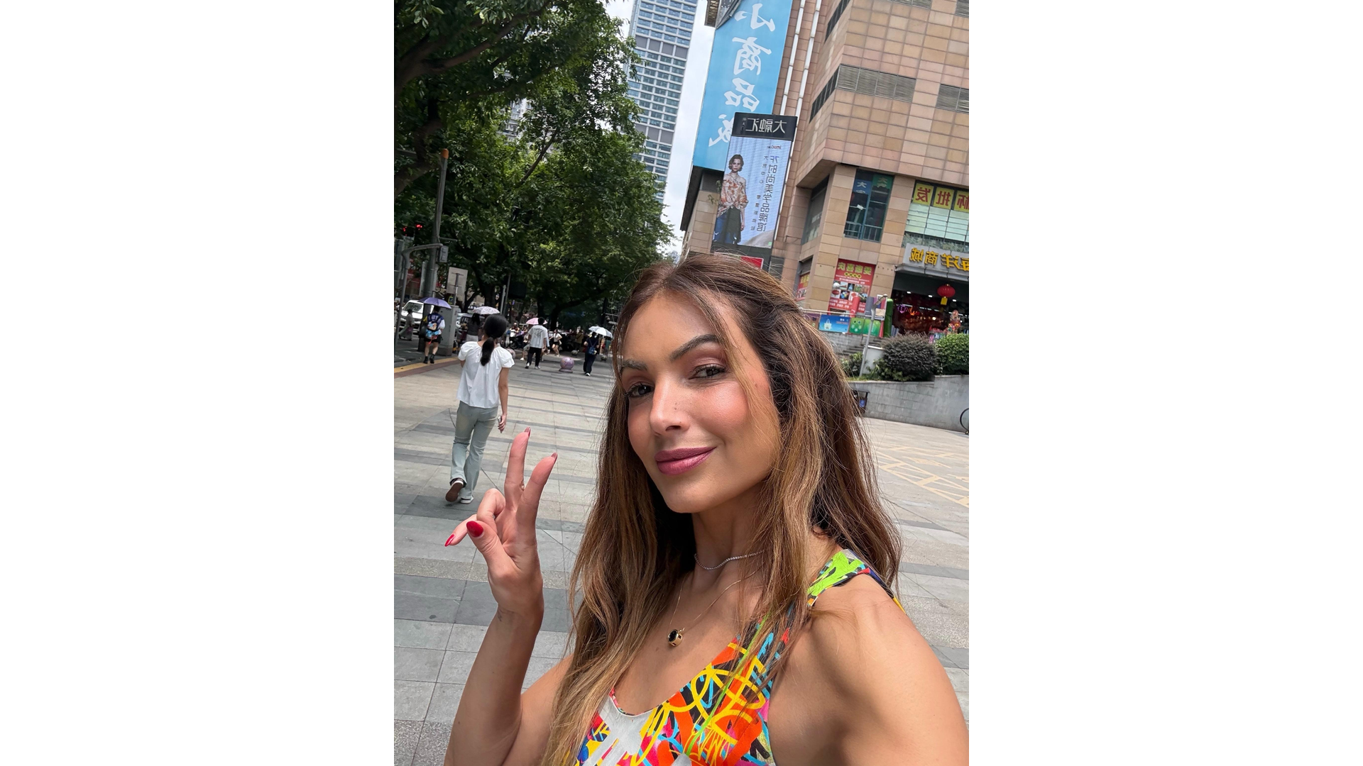 Patrícia Poeta em viagem de férias na China — Foto: Arquivo pessoal
