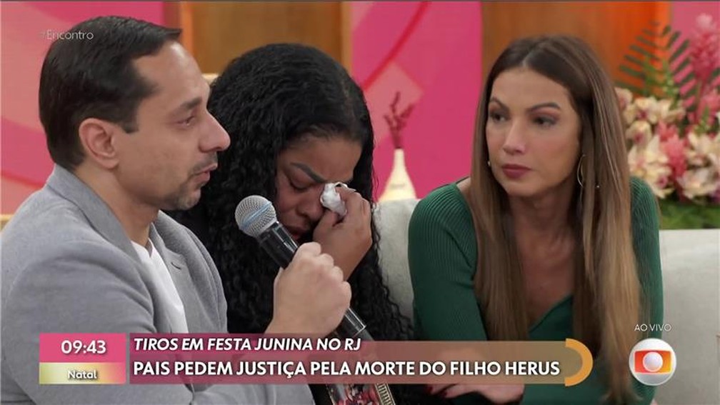 No Encontro, pais de jovem morto em festa junina no Rio, se revoltam e denunciam ação da polícia — Foto: TV Globo