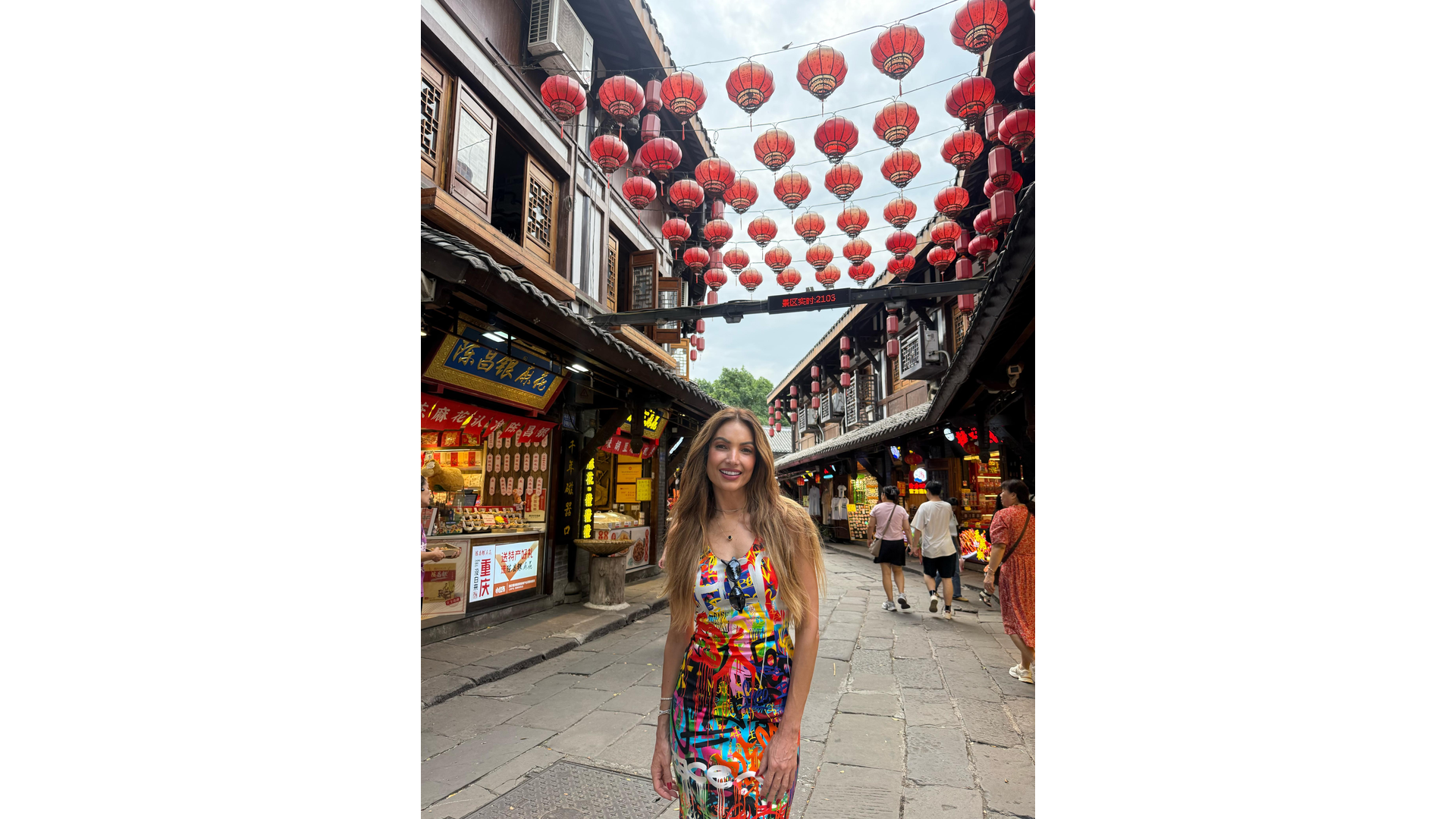 Patrícia Poeta em viagem de férias na China — Foto: Arquivo pessoal