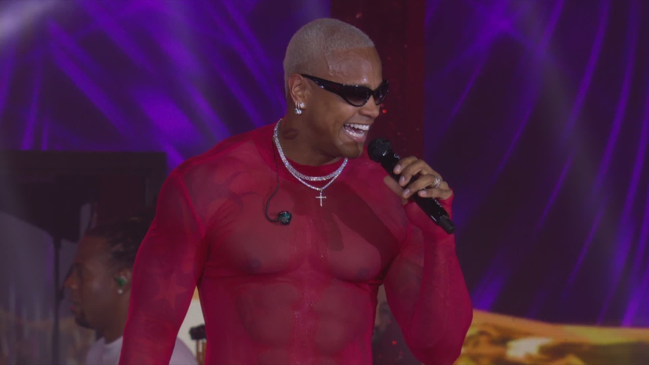 Léo Santana fala do aniversário de casamento com Lore Improta na Festa do BBB 26: 'Cinco anos hoje'