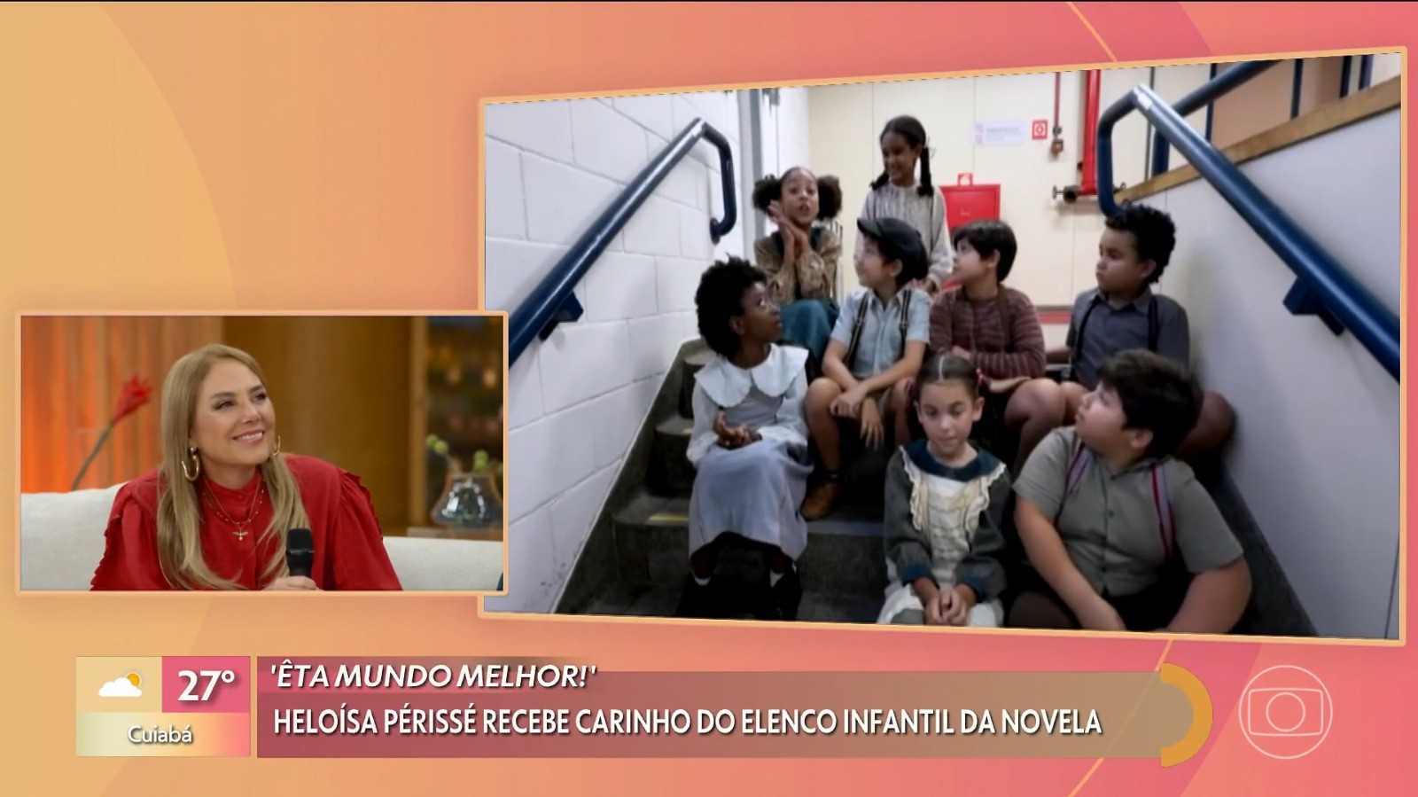 Heloisa Périssé chora com mensagem de elenco mirim de Êta Mundo Melhor!