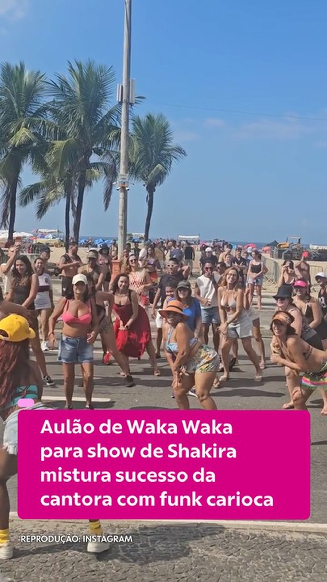 De Waka Waka para Choka Choka: aulão no Rio ensina coreografia da nova música de Anitta com Shakira